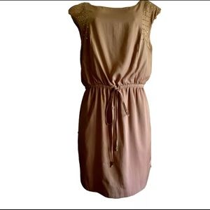 Vince Camuto Tie Waist Mini Shirt Dress Sz 10